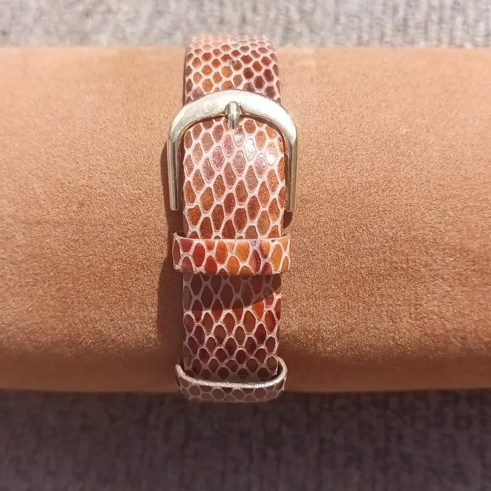 Joan Rivers Classic faux snake skin leather band round women's watch